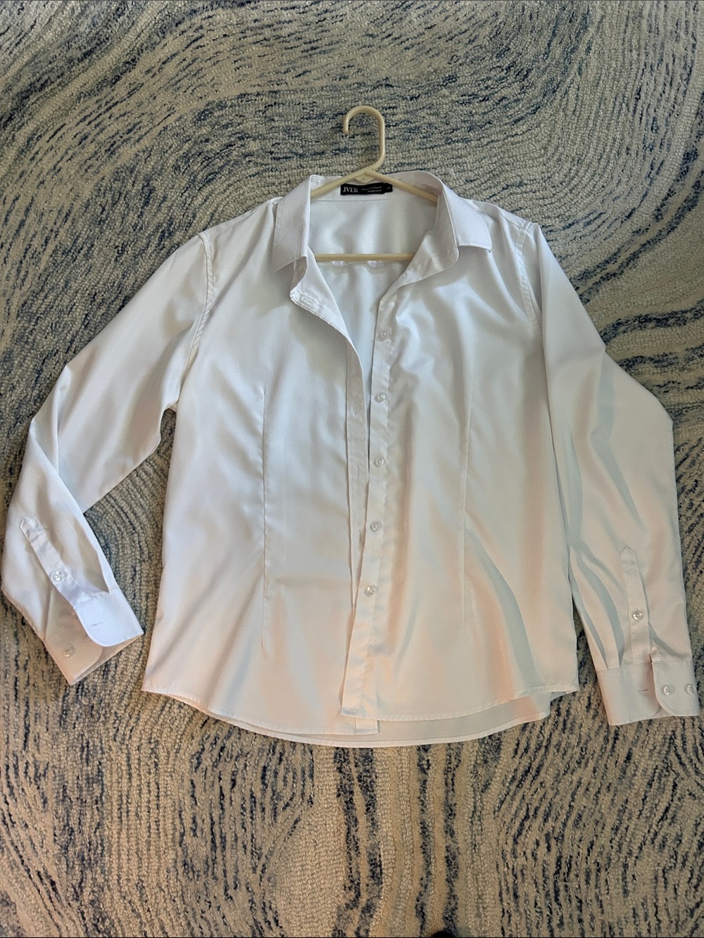 Classic White Women's Button-Down Shirt byJVER